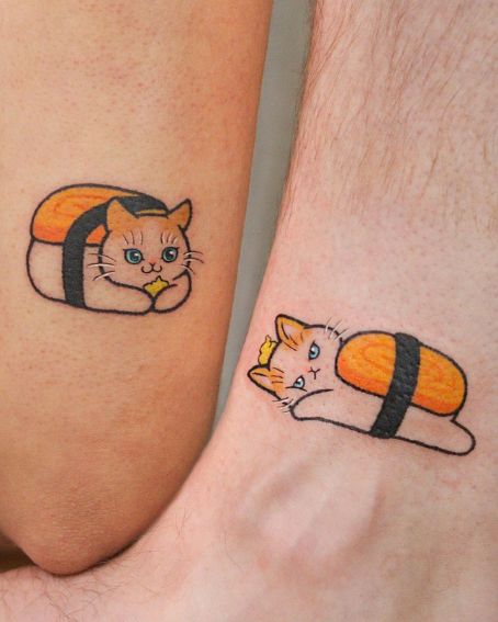 Cat Tattoo For Cute Couple