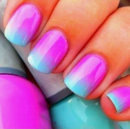 Pink Ombre Nail Designs for Short Nails