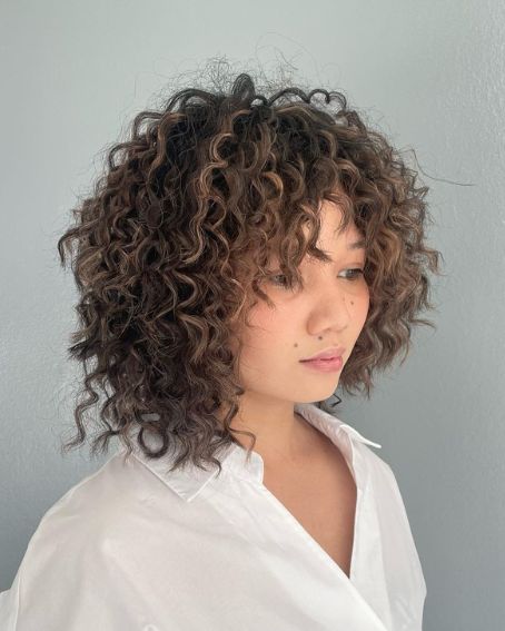 Medium Curly Bob Hairstyle