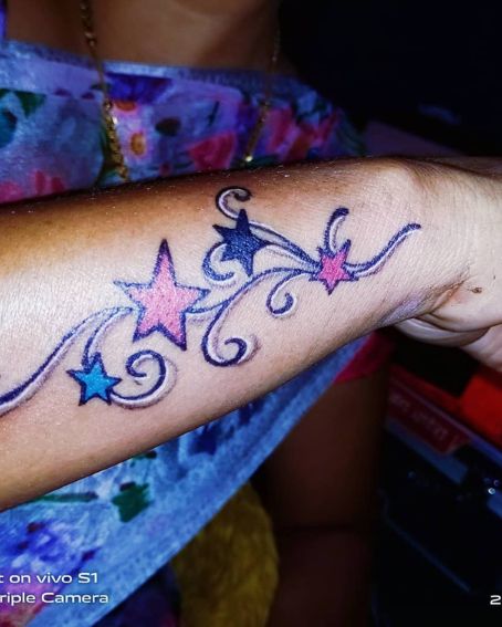 3d Effect Star Tattoo