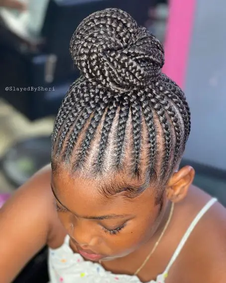 Cute Braided Updo Bun