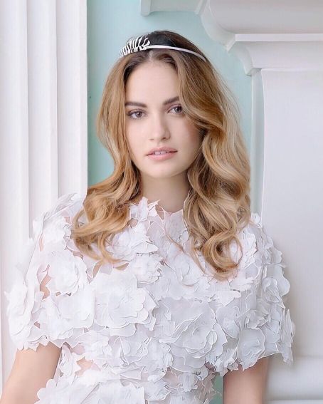 Lily James Wedding Hairstyles For Medium Hair