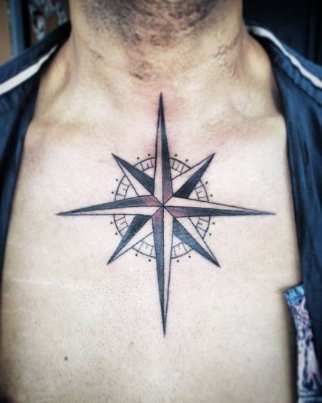 Half-shaded Star Tattoos