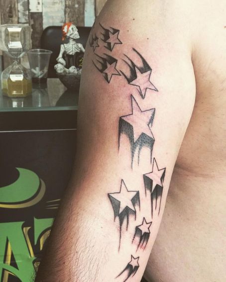 Half Sleeve Star Tattoo