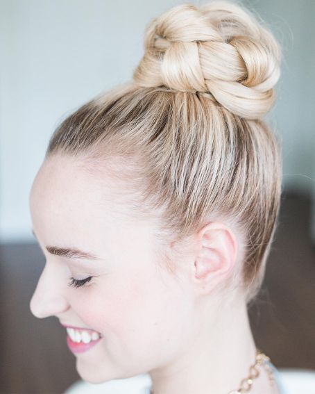 Braided Top Knot Updo Hairstyle