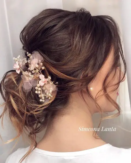 Messy Bun Wedding Hairstyle