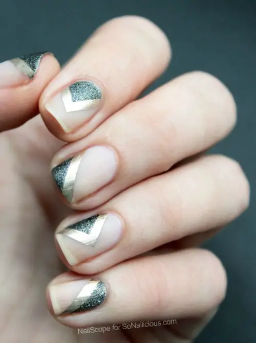 Angular Geometric Nail Art