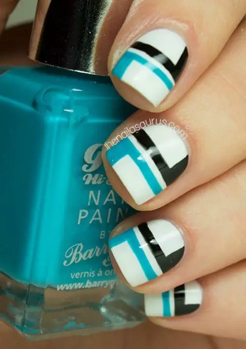 Simple Geometric Nail Art