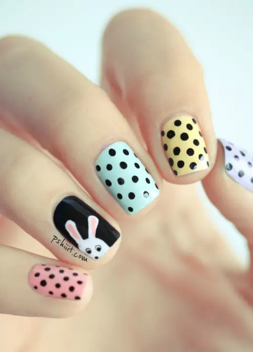 Easter Bunny Polka Dots Design