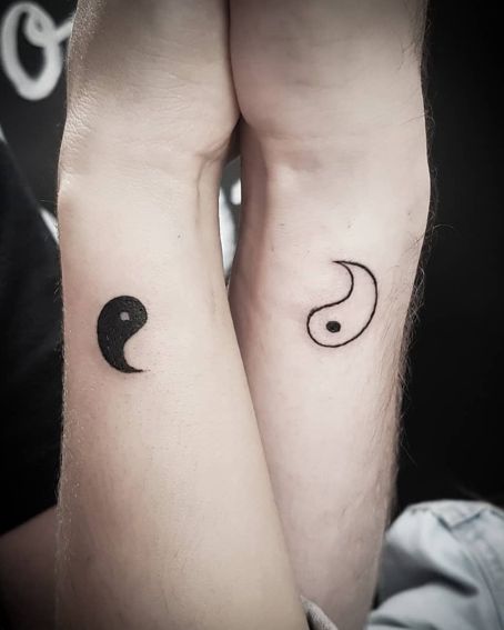 Yin Yang Couple Tattoo