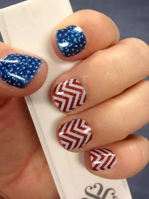 American Flag Nail Art Design