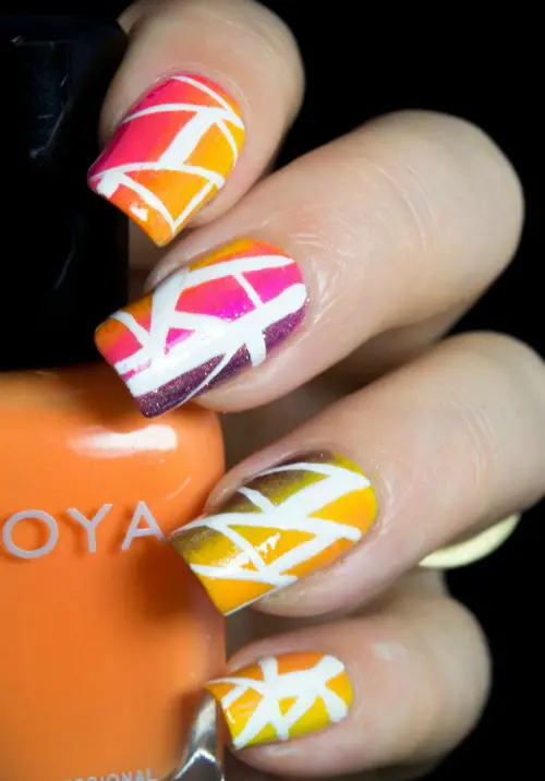 Beautiful Geometric Nail Art Design