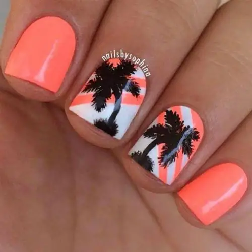 Beach Themed Nail Design