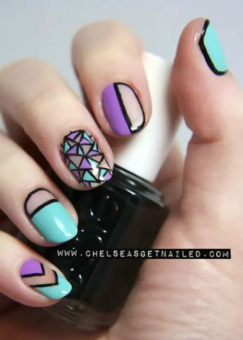 Gorgeous geometric nail art
