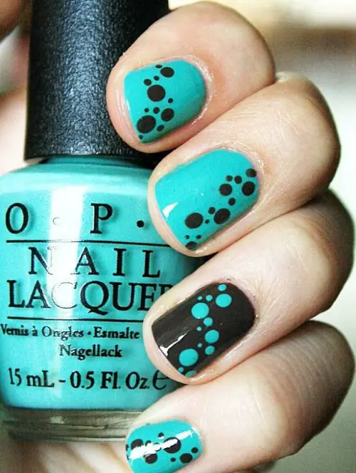 Tribal pattern Polka Dot Nail Art