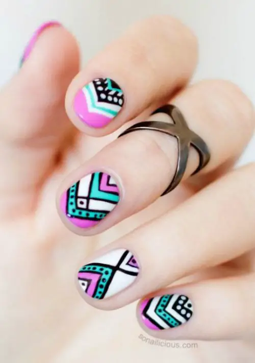 Geometric Nail Art Design