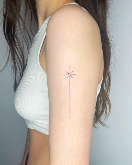 Lined Star Tattoo