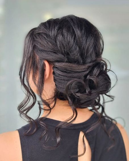 Braided Messy Updo