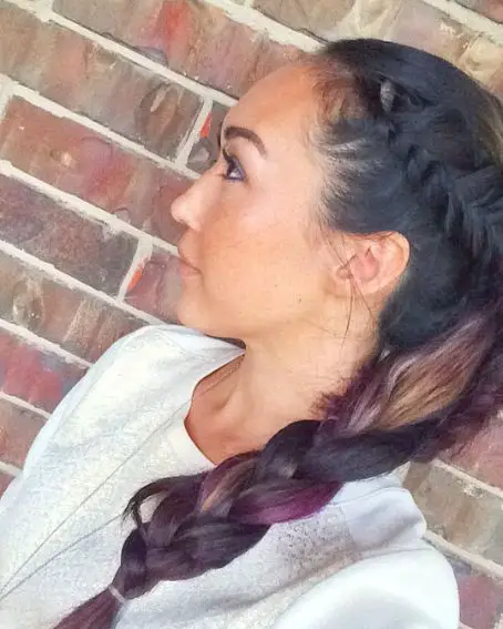 Fishtail-wrapped Braided Ponytail