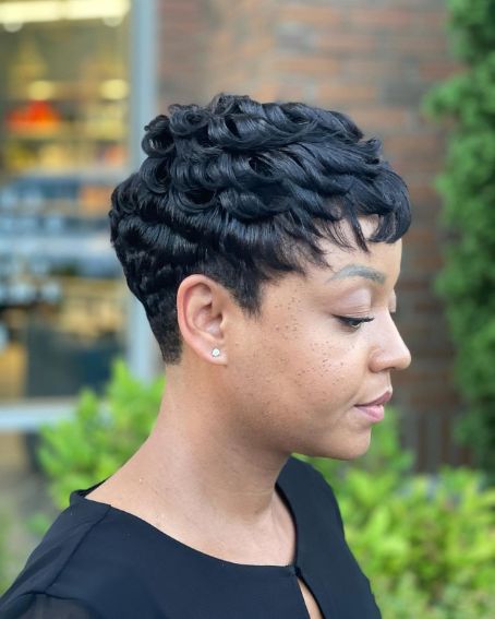 Curly Pixie Haircut