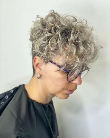 Blonde Curly Pixie
