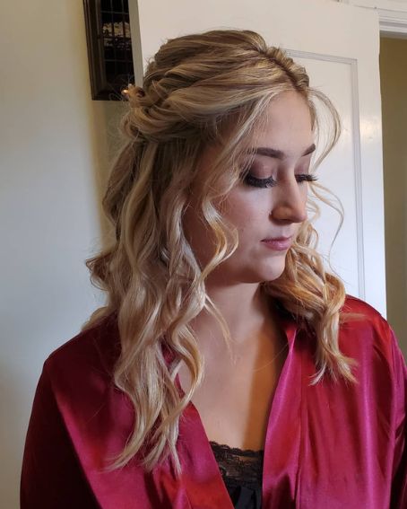 Wavy Layered Blonde With An Updo For The Wedding