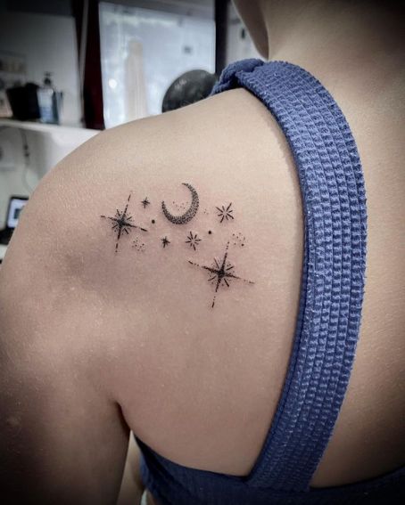 Moon and Star Inka Tattoo