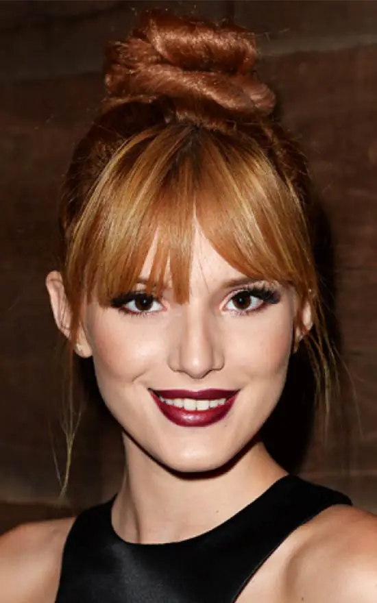 Bella Thorne updo for long hair