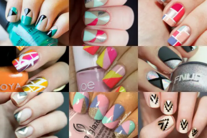 Geometric Nail Art