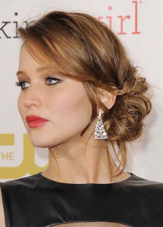 Jennifer-Lawrence Updo for Long Hair