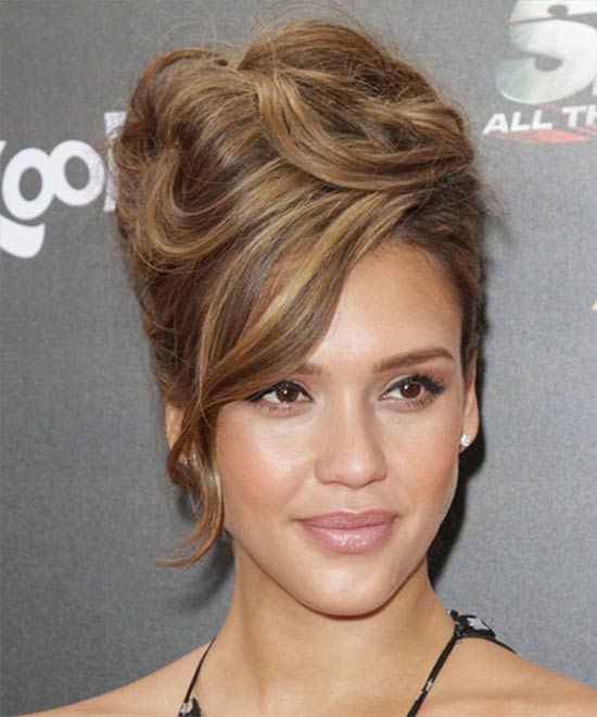 Jessica Alba Updo For Thin Hair