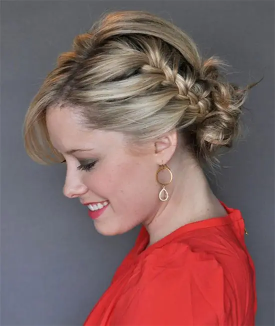 Kate Bryan French Braid Updo Wedding