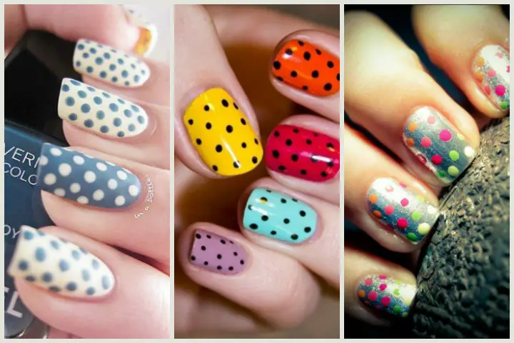 40 Beautiful Polka Dot Nails: Nail Trends to Try Right Now