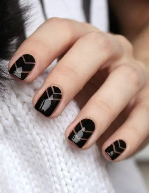 Simple Geometric Nail Art