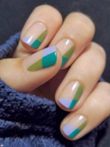 Tribal Style Geometric Nail Art Design