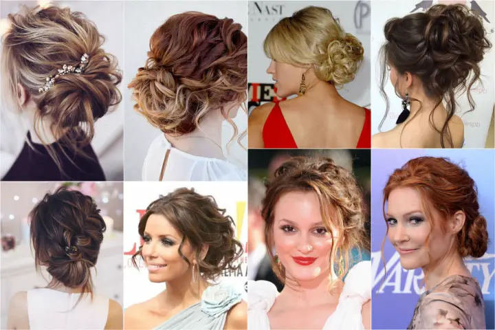 messy updos for long hair