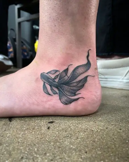 Koi Fish Tattoo On Ankle