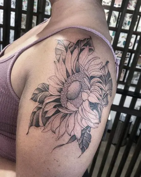 Large Floral Arm Tattoo