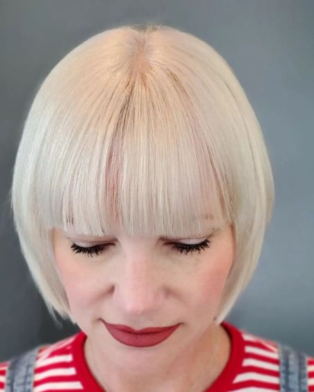 Jaw-length Bob With Bang