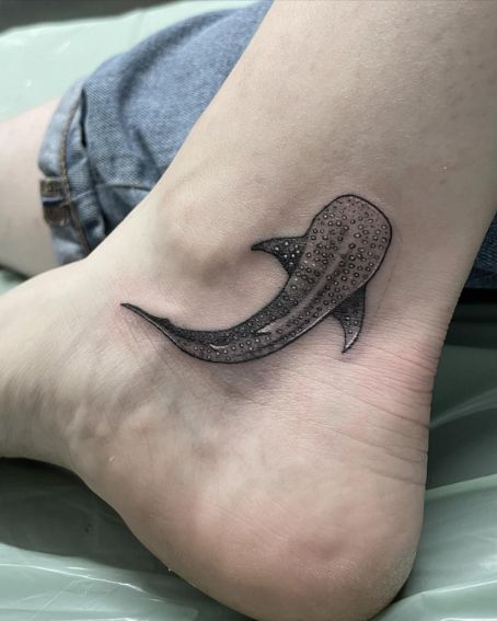 Whale Shark Tattoo On Ankle