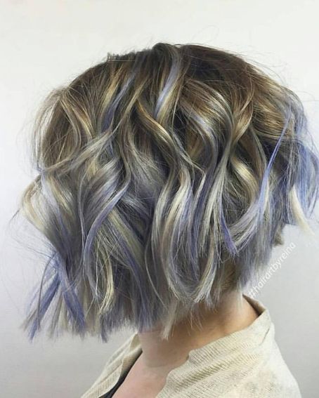 Blue Quartz Bob Ombre Hairstyle