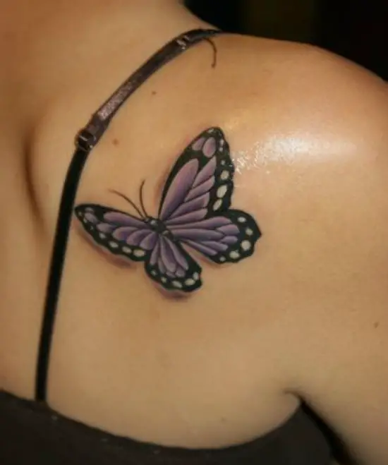 Butterfly Shoulder Tattoo