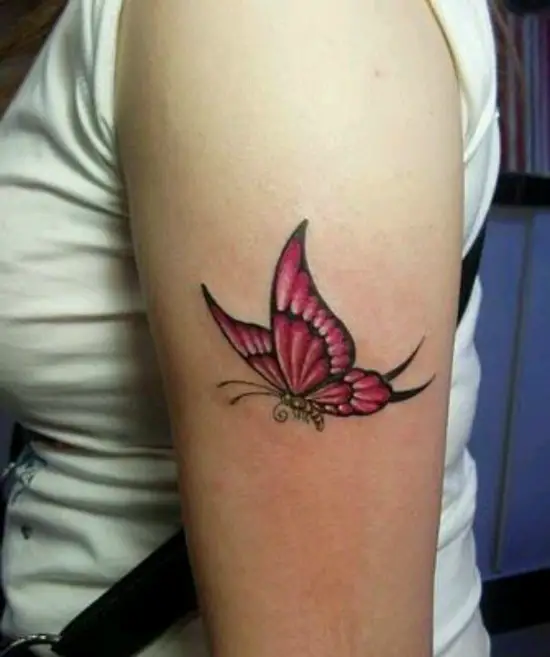 Butterfly Tattoo On Bicep