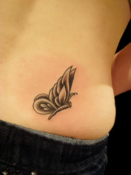 Butterfly Tattoo On Hip