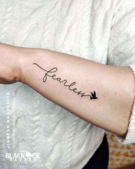 Fearless Quote Tattoo