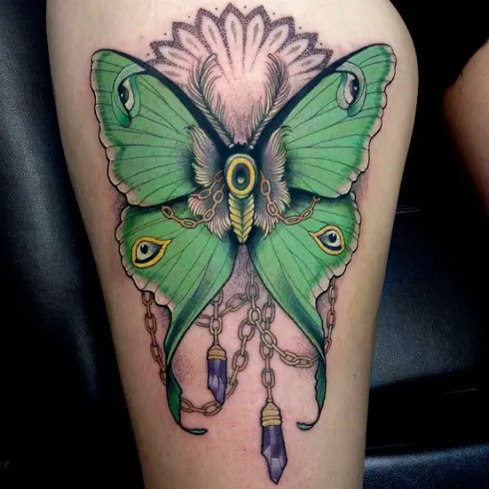 Green Butterfly Tattoo