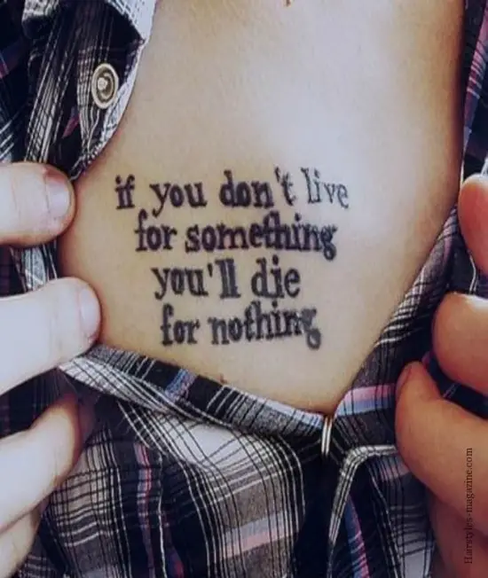 If You Don't Live for Something You'll Die for Nothing