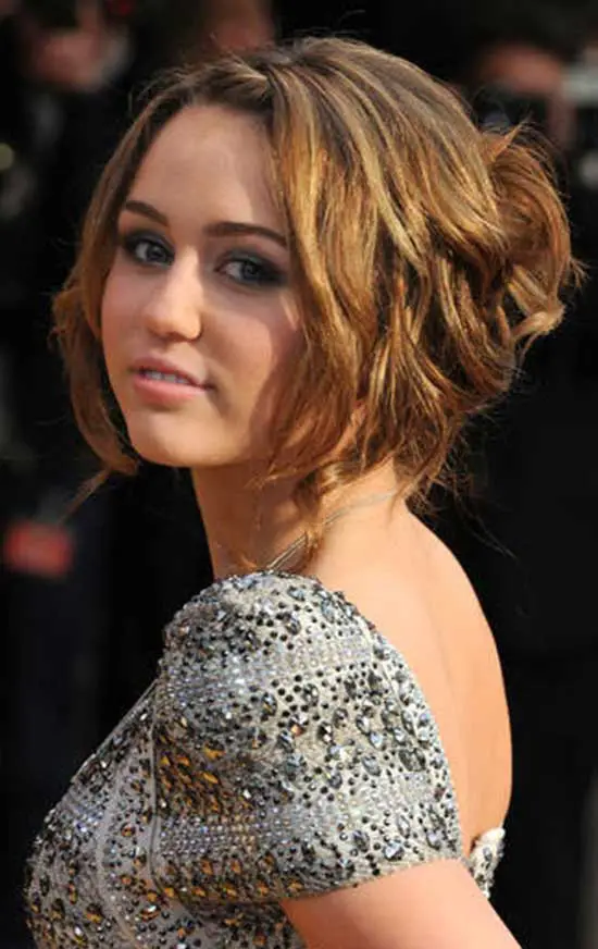 Miley Cyrus Messy Updo