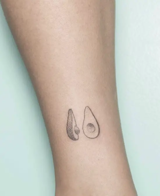 Small Avocado Tattoo for Fruit Lovers