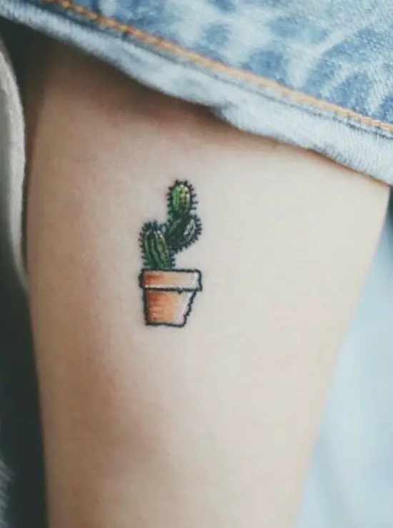 Small Cactus Tattoo